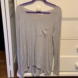 Abercrombie & Fitch striped long sleeve shirt
